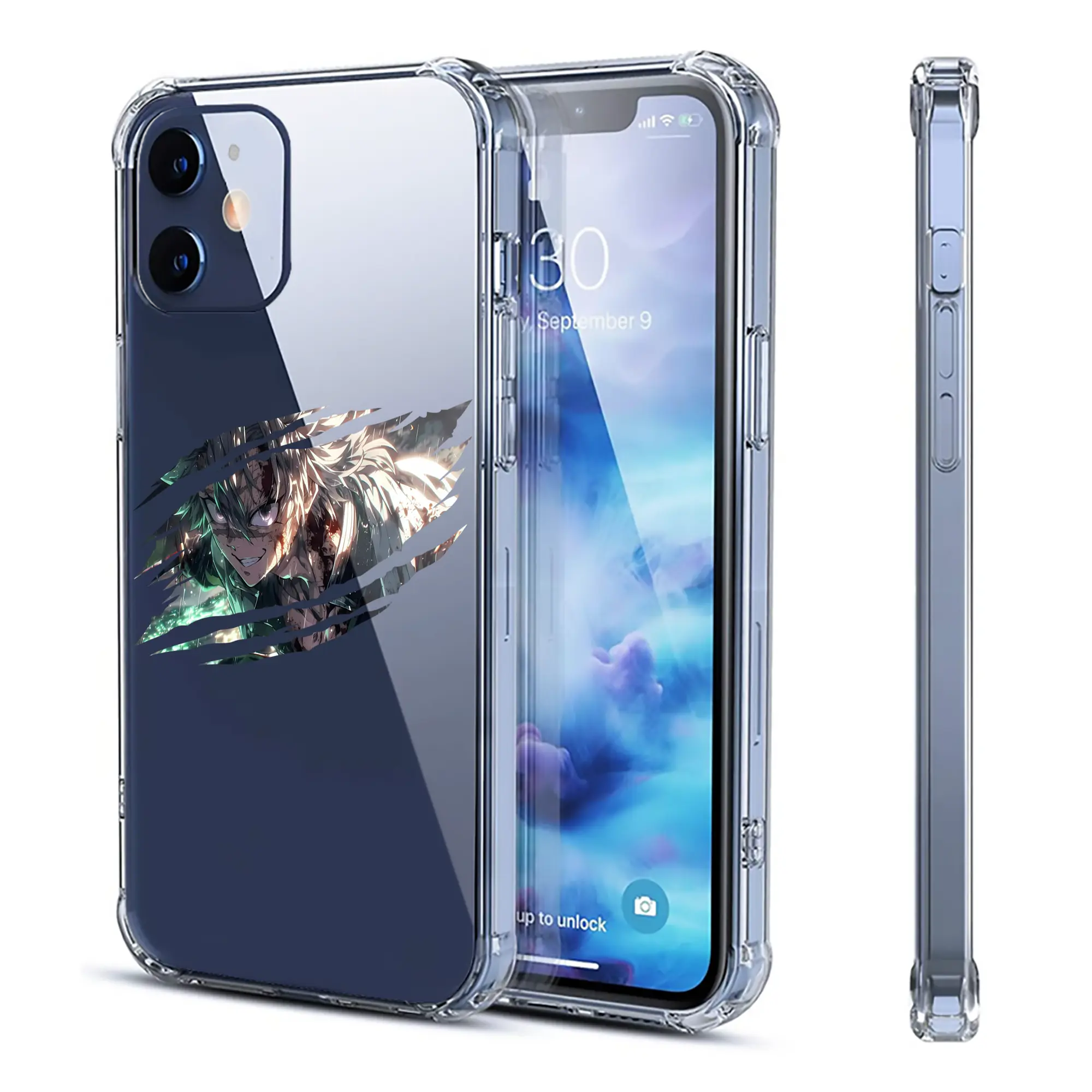 鬼滅の刃 グッズ,不死川 実弥 - IPhone 12シリーズ対応 ・ 透明スマホケース ・ クリアソフトケース ・ TPU素材 ・ 耐衝撃 ・ 高密着 ・ 防汚 防指紋 ・ 簡単着脱